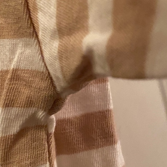 J. Crew Beige and White Striped Short Sleeve Tee - Picture 5 of 6